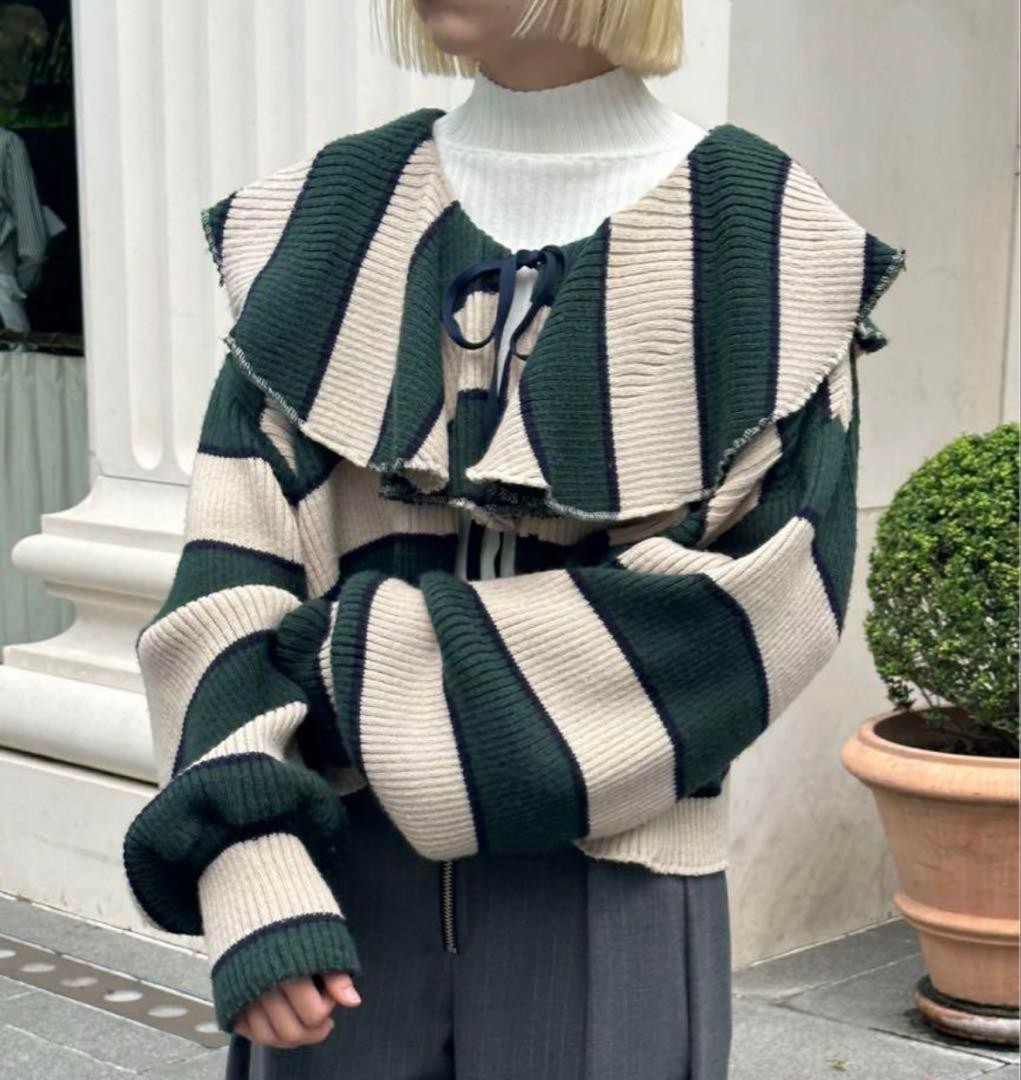 POPPY】あさぎーにょ ボーダーニット - メルカリ