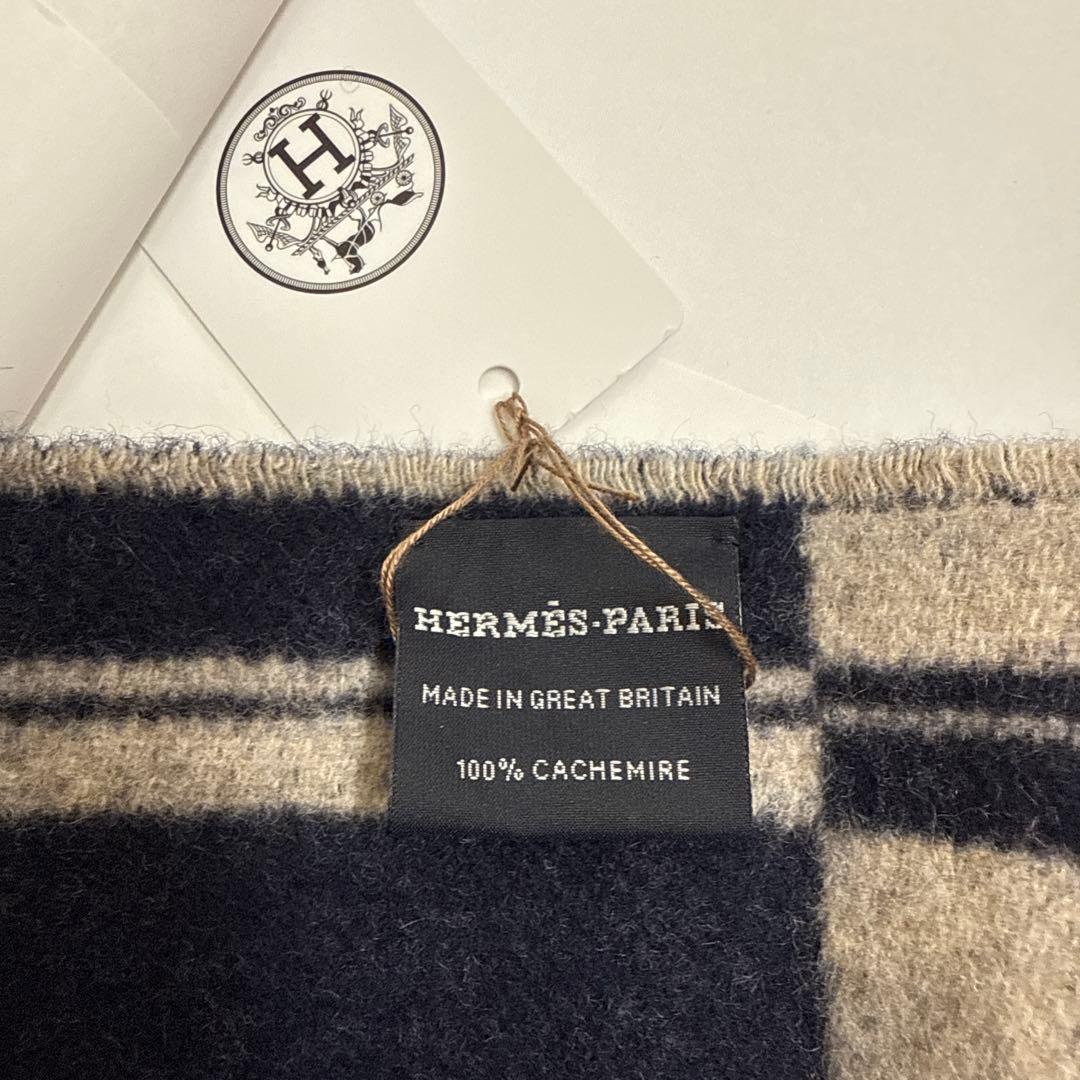 a*ん様 エルメス Hermes カシミヤマフラー 《バンド・ドゥ・レポ》02新