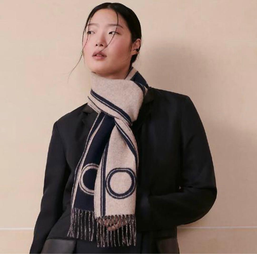 a*ん様 エルメス Hermes カシミヤマフラー 《バンド・ドゥ・レポ》02新