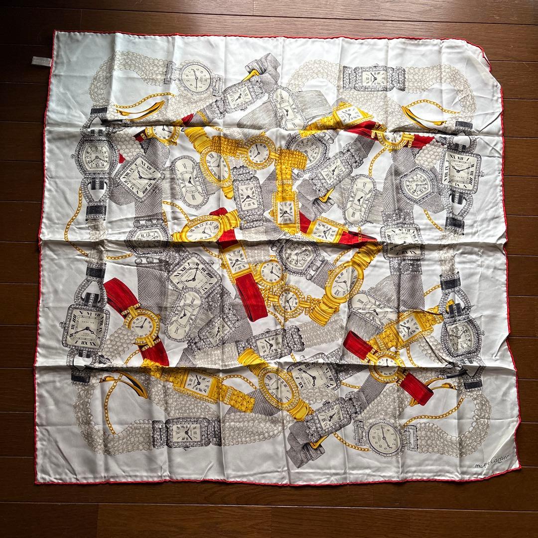 カルティエ スカーフ シルク 大判 マストライン 時計柄 - メルカリ