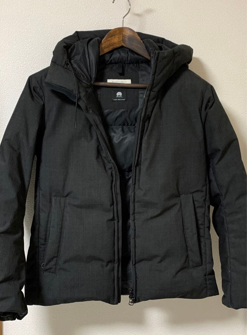 ダウンジャケット ブラック BEAUTY&YOUTH 小松マテーレ 小松精練