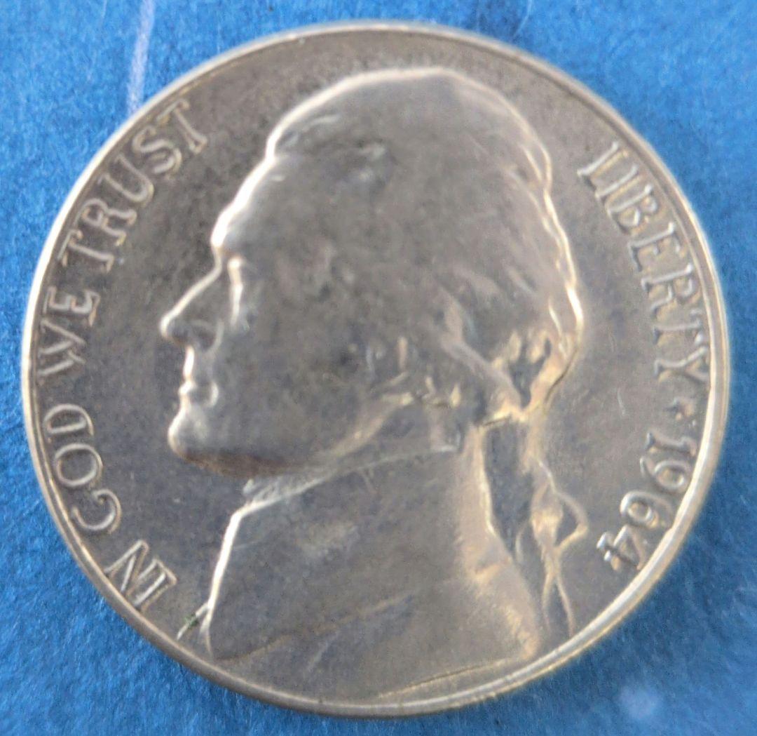 1964年 古銭 硬貨 アメリカ 銀貨 5セント コイン 外国コイン - メルカリ