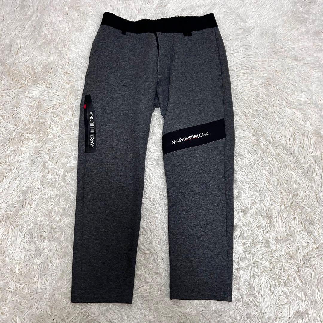 美品　mark&lona ストレッチ　パンツ　46 ゴルフウェア　グレー MARK&LONA（マークアンドロナ） ストレッチジョガーパンツ ライト