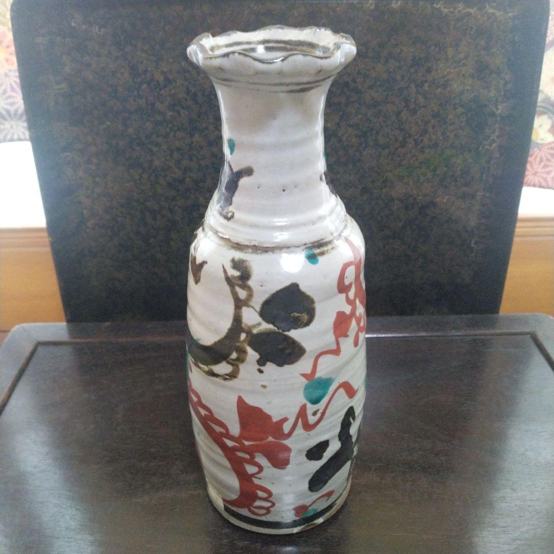 NO254 佐藤敏 京焼き 絵付け花瓶 - メルカリ