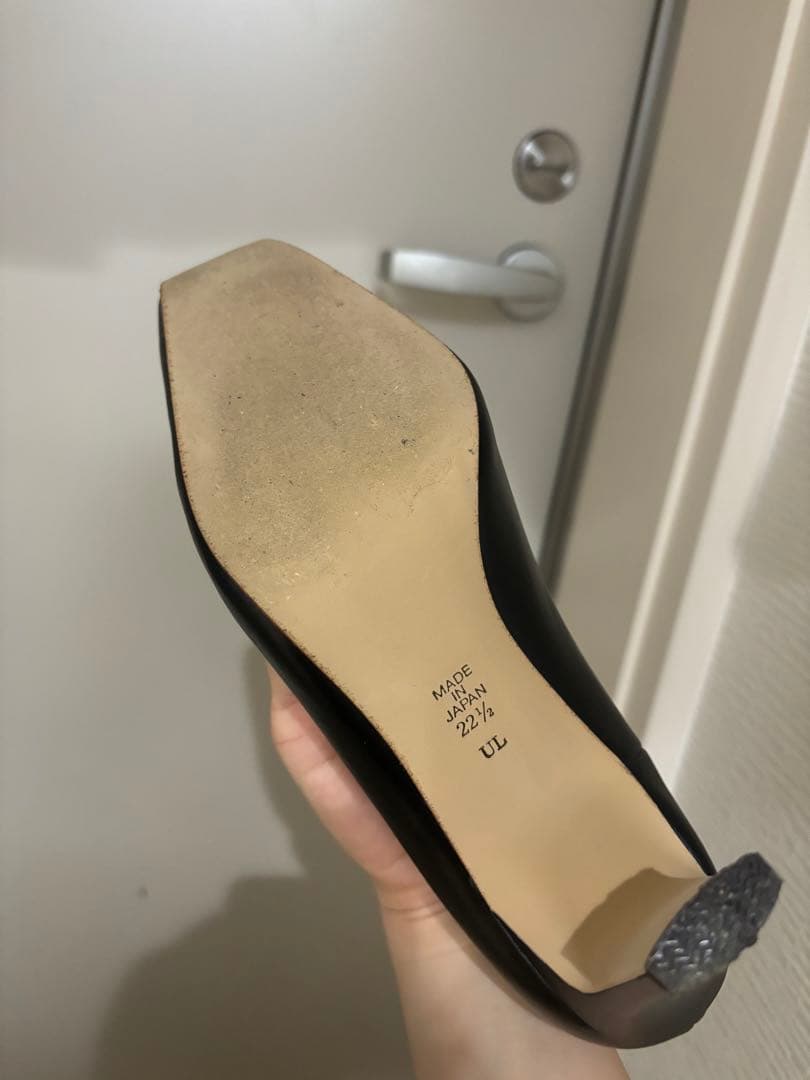 ゆきぽよ様専用 DIANA 黒 スクエアトゥ パンプス ヒール約7cm - メルカリ