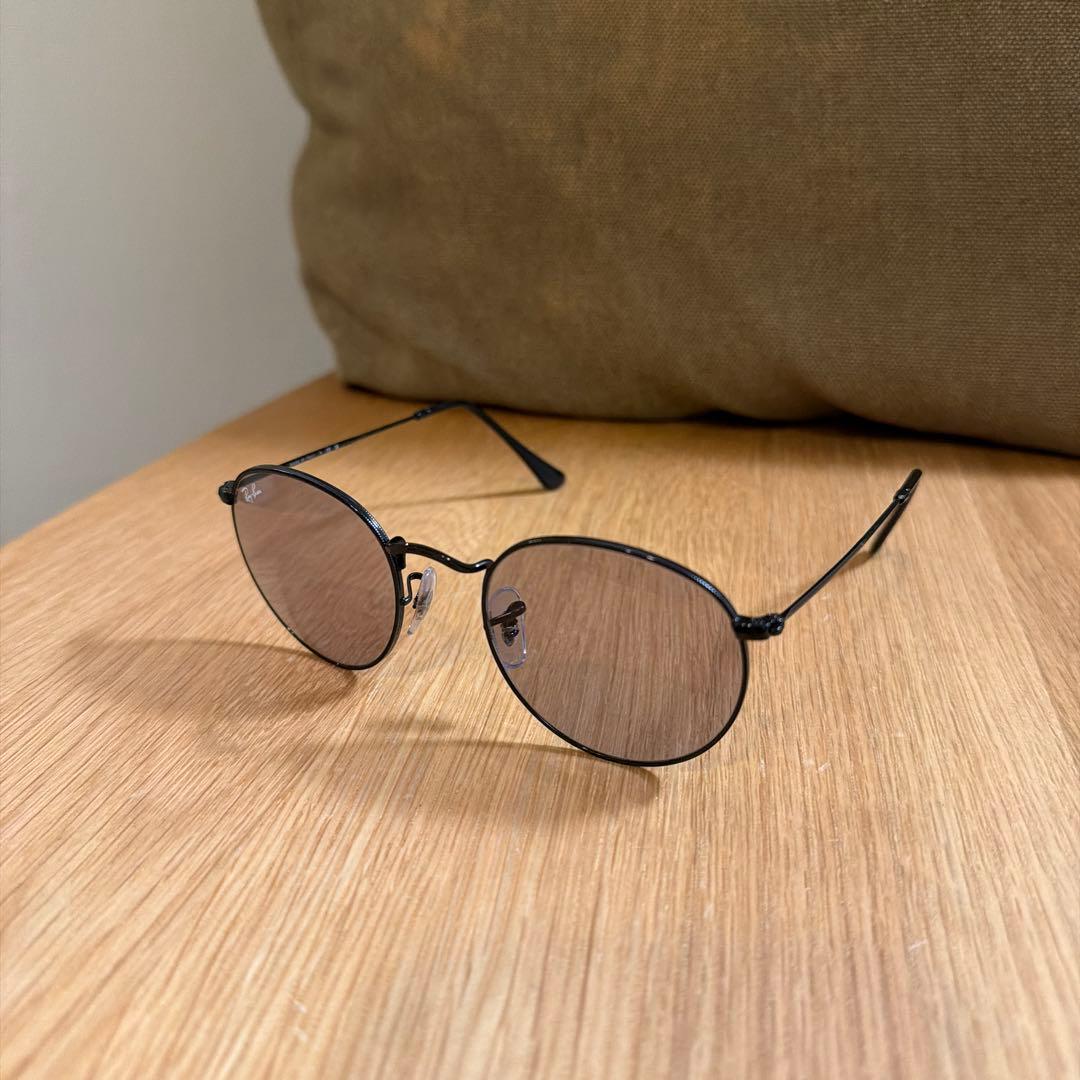 Ray-Ban ラウンドメタルサングラス RAYBAN レイバン ROUND METAL ラウンドメタル BLACK LIGHT GREY RB3447