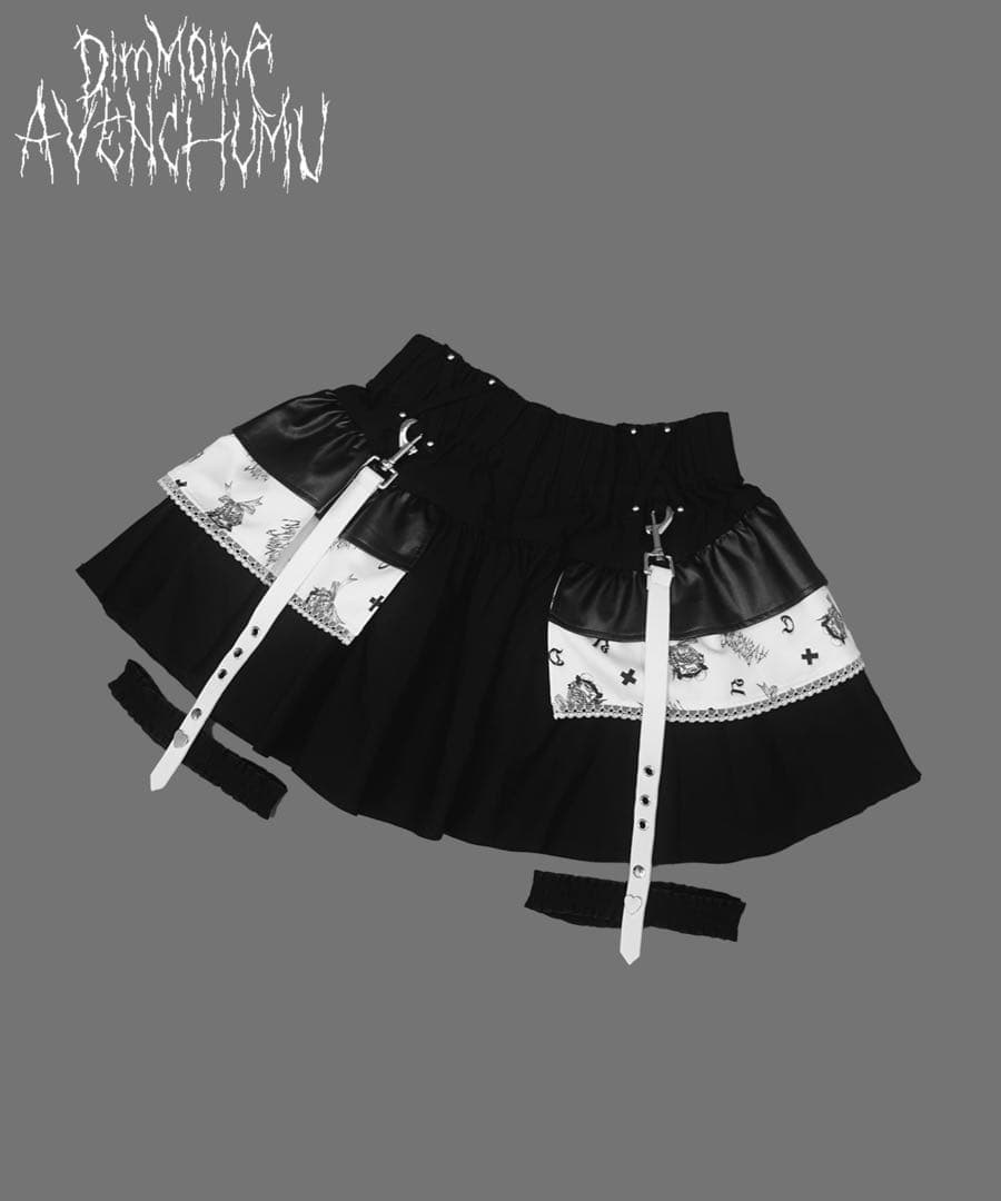 AVENCHUMU×DimMoire skirt Black / White