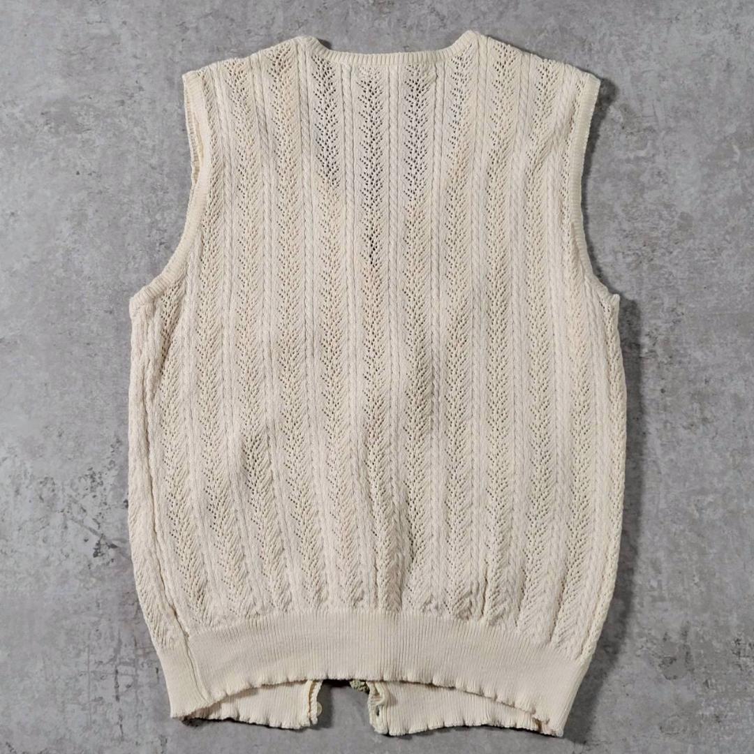 美品】WONDERFUL WORLD 透かし編みニットベスト S～M相当 - メルカリ