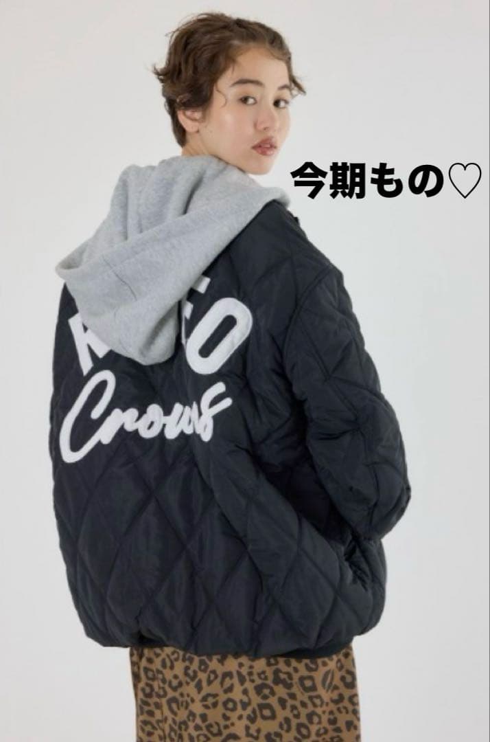 ロデオクラウンズGU GYDAキルティングフードブルゾン アウター 大きい