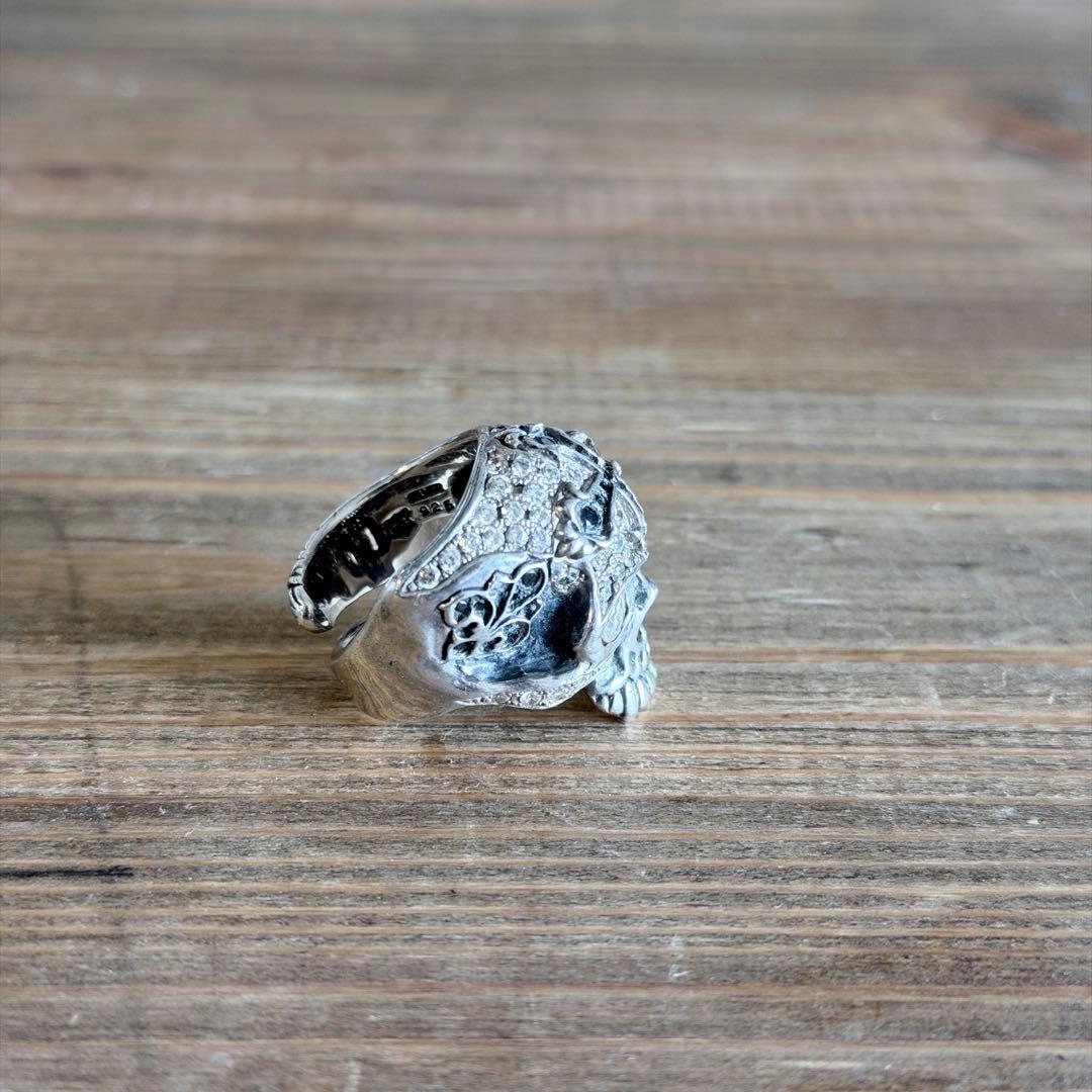 希少 アルテミスクラシック スカルリング 925 ジルコニア 13号