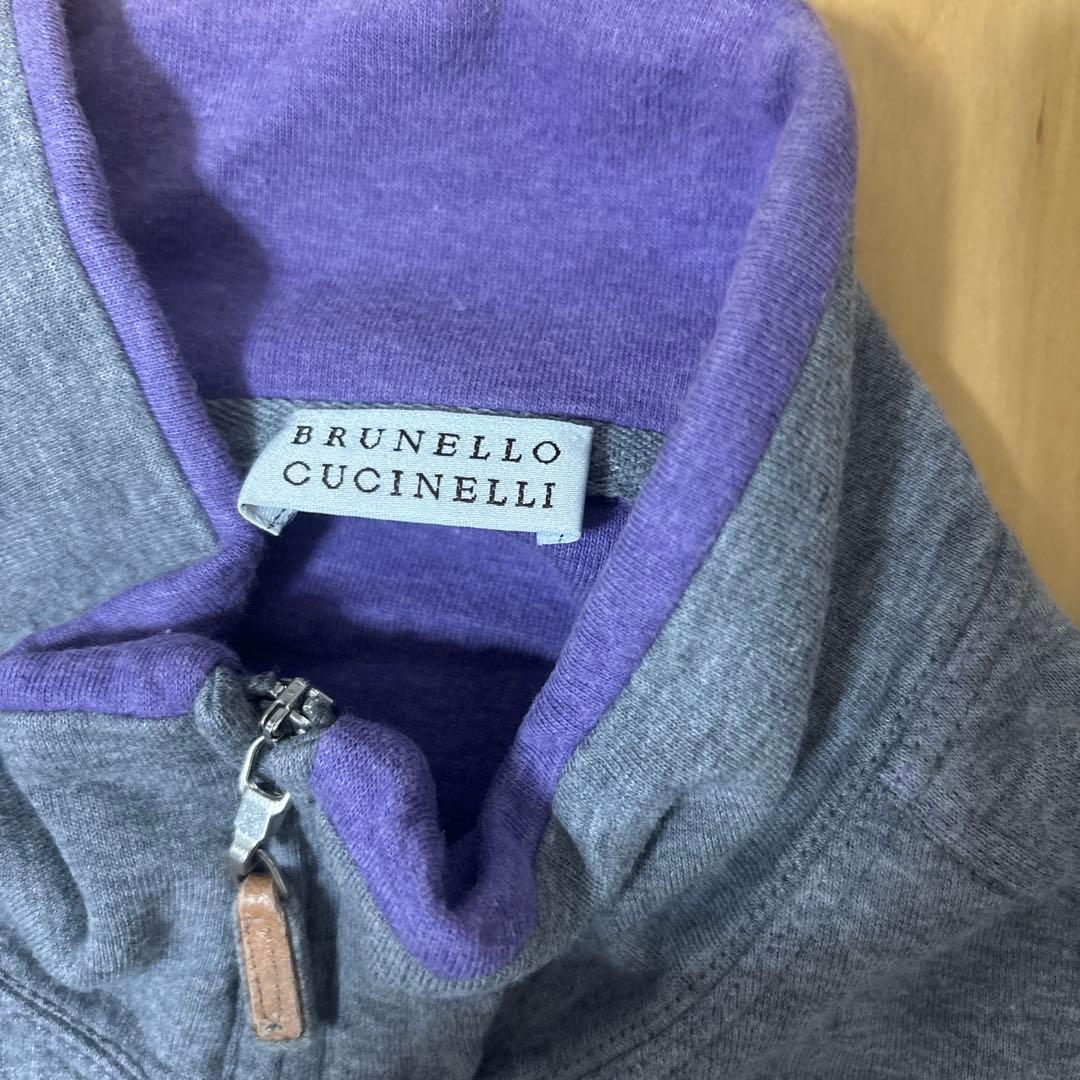 【ブルネロクチネリ】スウェット　グレー　クオータージップ　サイズ48 メンズ BRUNELLO CUCINELLI(ブルネロクチネリ) スウェット・トレーナー(メンズ