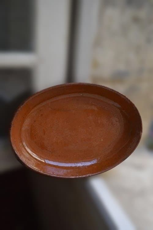 フランス19世紀 オーバルグラタン皿 古道具坂田 西洋民藝 アンティーク