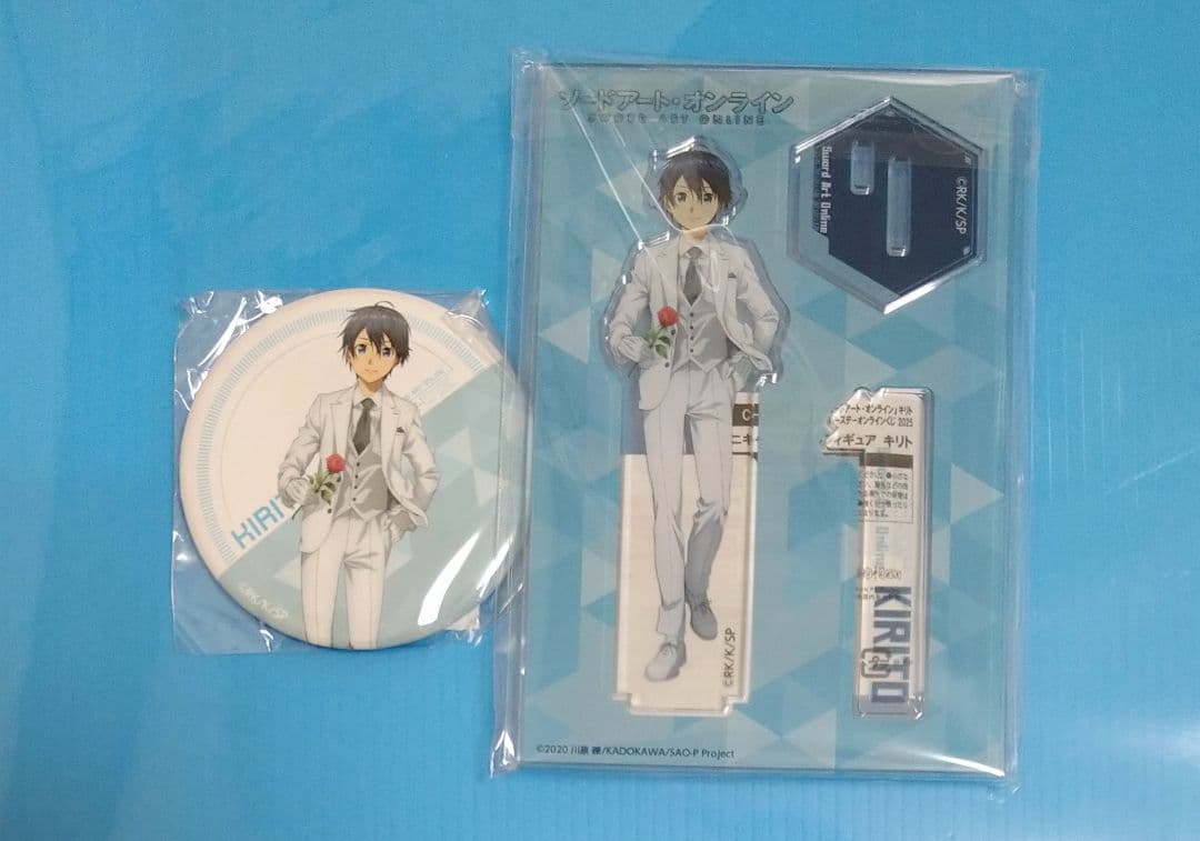 SAO☆くじ引き堂☆キリト バースデー・アクリルスタンド・缶バッジ