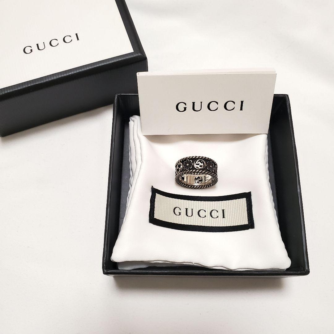 GUCCI * 12号 花柄 インターロッキングG フラワーリング - メルカリ