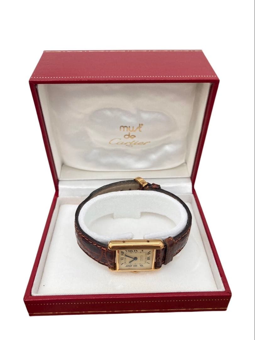 カルティエ マストタンクヴェルメイユ 925 5057001 電池交換済 (O