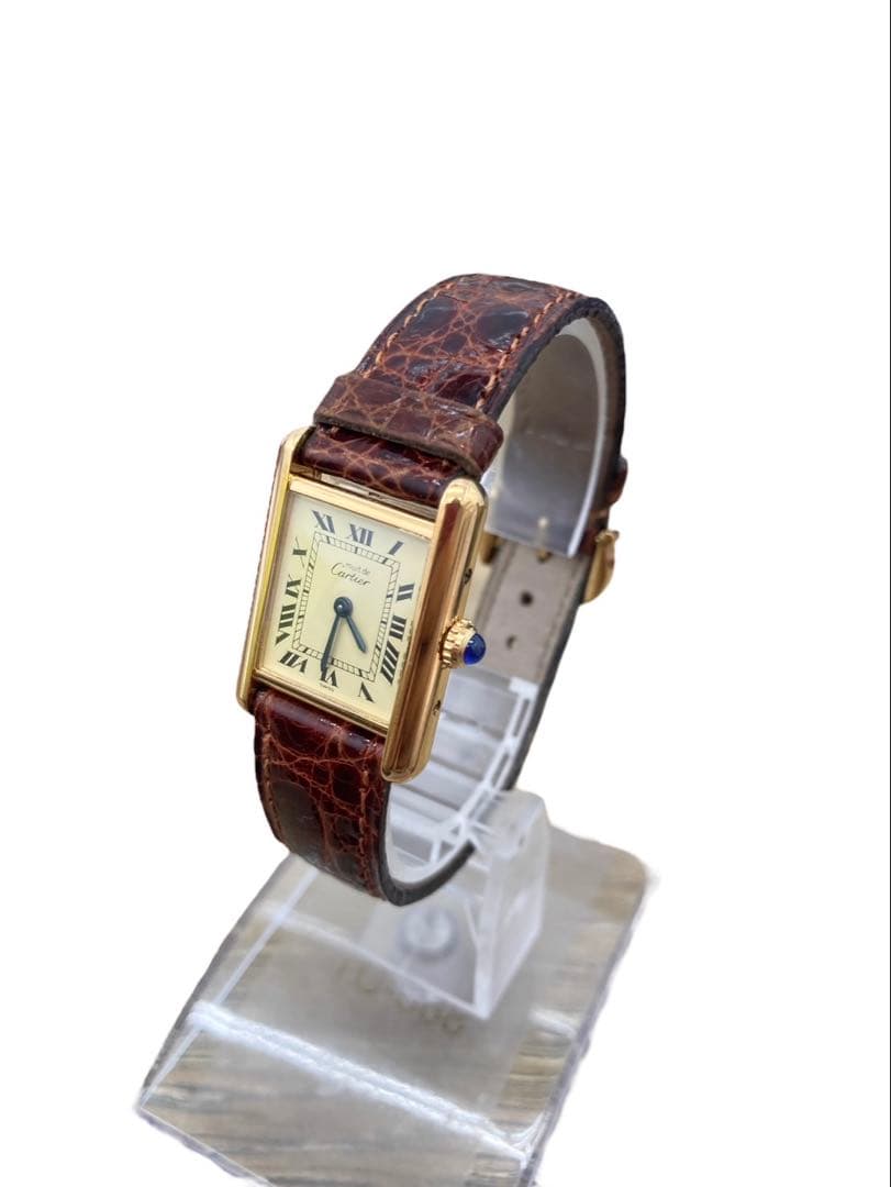 カルティエ マストタンクヴェルメイユ 925 5057001 電池交換済 (O