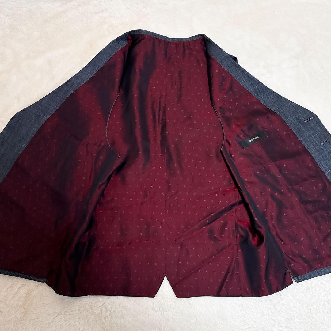 美品✨アルチザン スリーピース スーツ セットアップ L相当 グレー