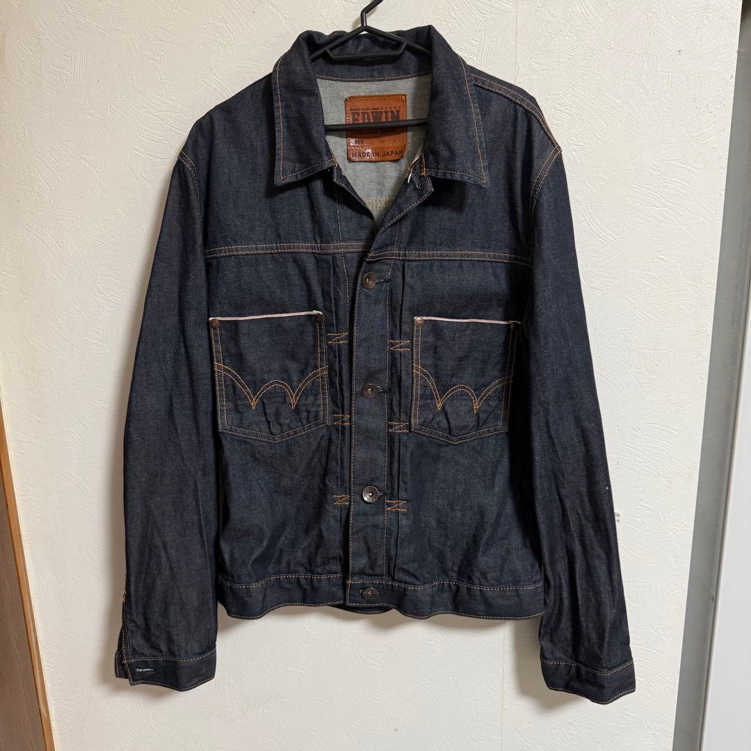 激レア】美品XL 赤耳！ EDWIN セルビッチデニムジャケット ダーク