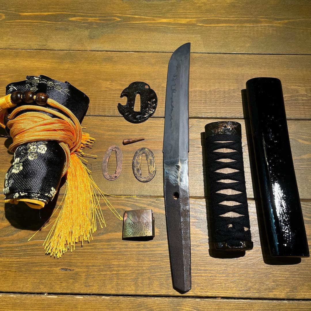 日本刀残欠クラフトナイフNo.11最上大業物 肥前国忠吉 江戸時代 在銘