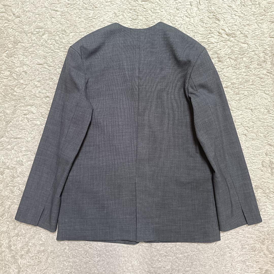 美品】ミラオーウェン リネンライク ノーカラージャケット パンツ