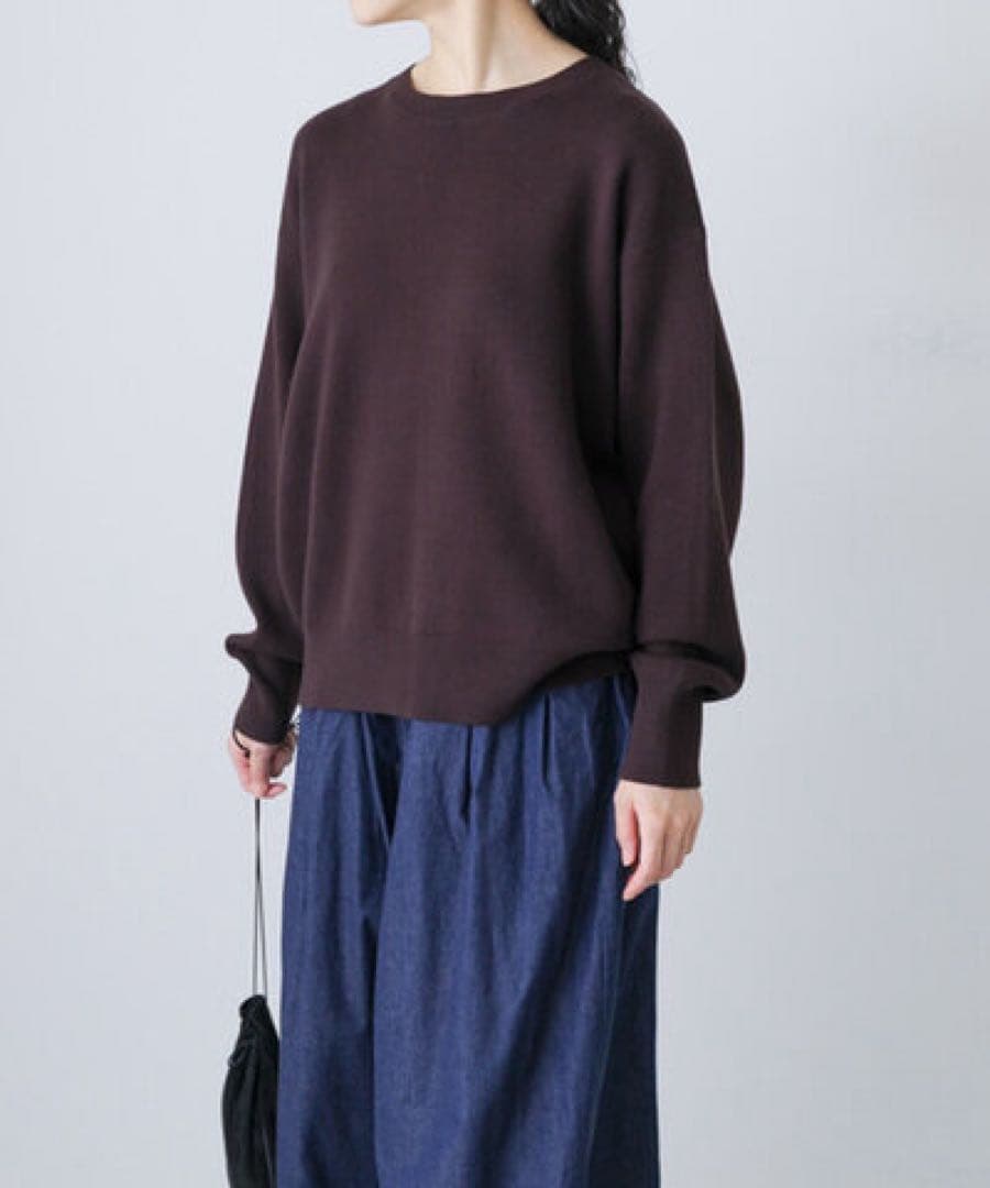 かぐれ　コットンカシミヤプルオーバー　BROWN美品 カグレ かぐれ コットンカシミヤプルオーバー （ブラウン