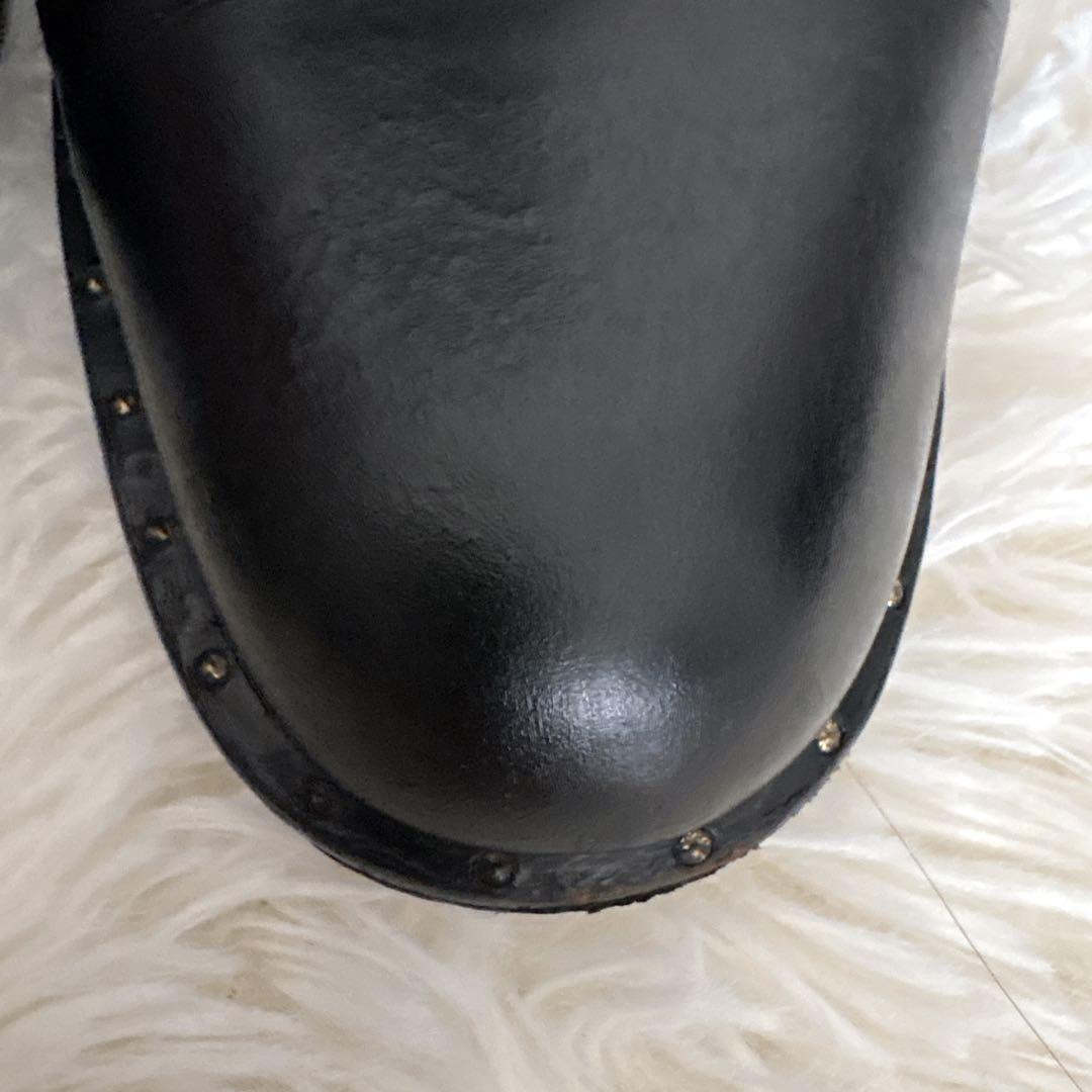 サルヴァトーレ フェラガモ サイドゴアブーツ 黒 レザー 24〜24.5cm