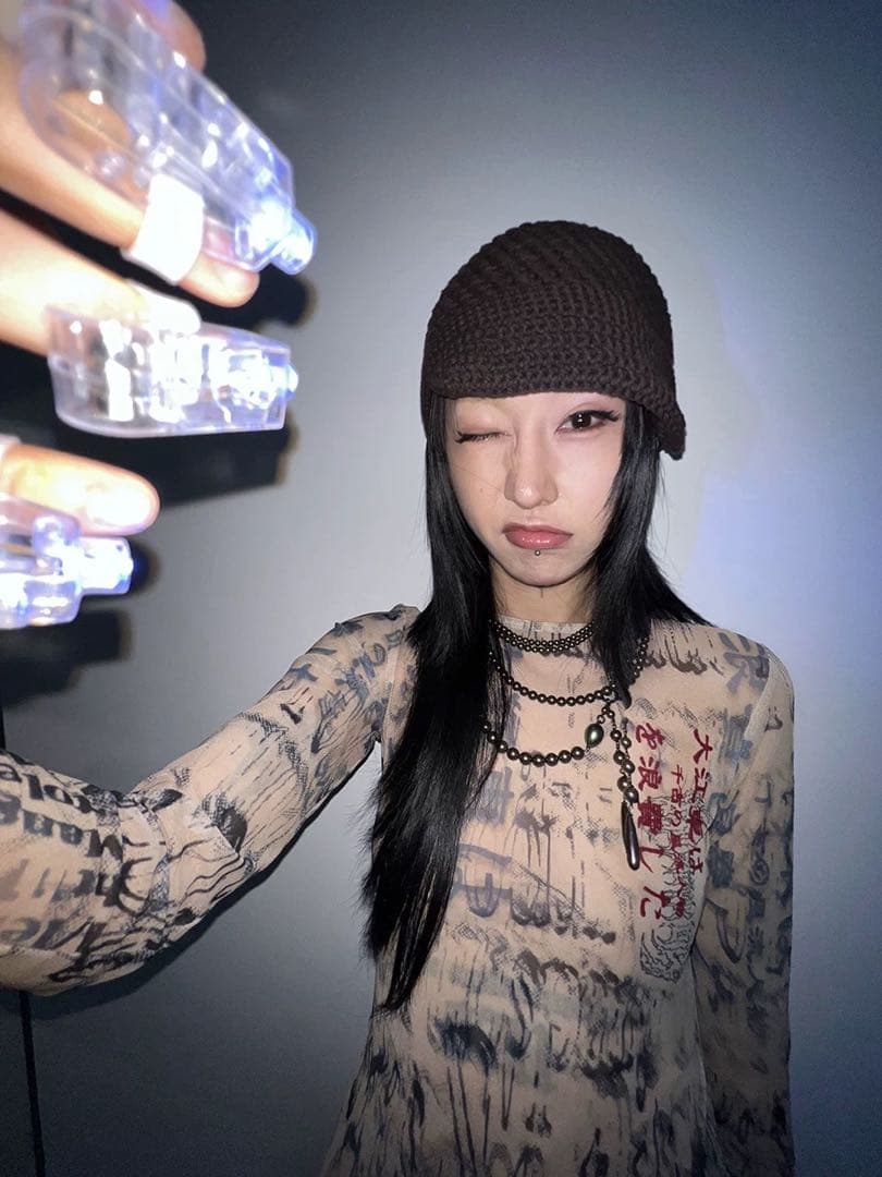 Y2K】Fuzzykon 25SS NEOアジアンパワーネット セカンドスキン - メルカリ