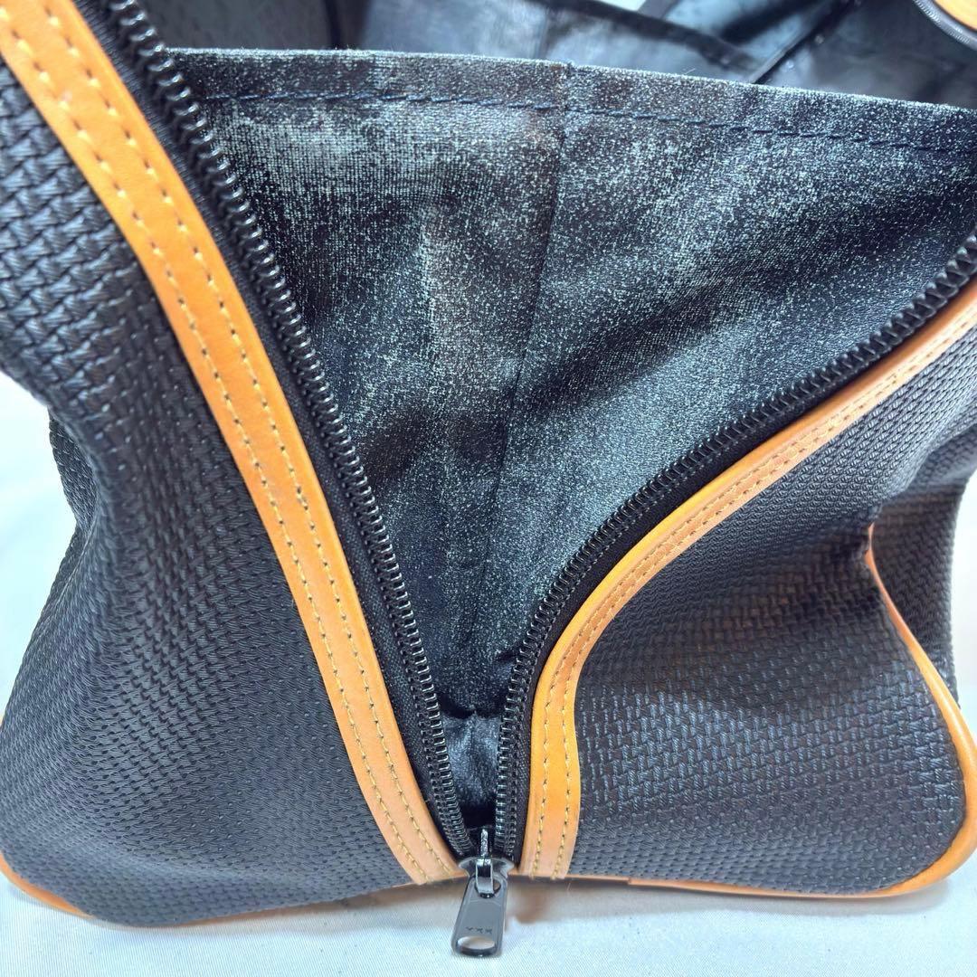 イヴサンローラン ボストンバッグ PVC 大容量 ヴィンテージ ロゴ 旅行