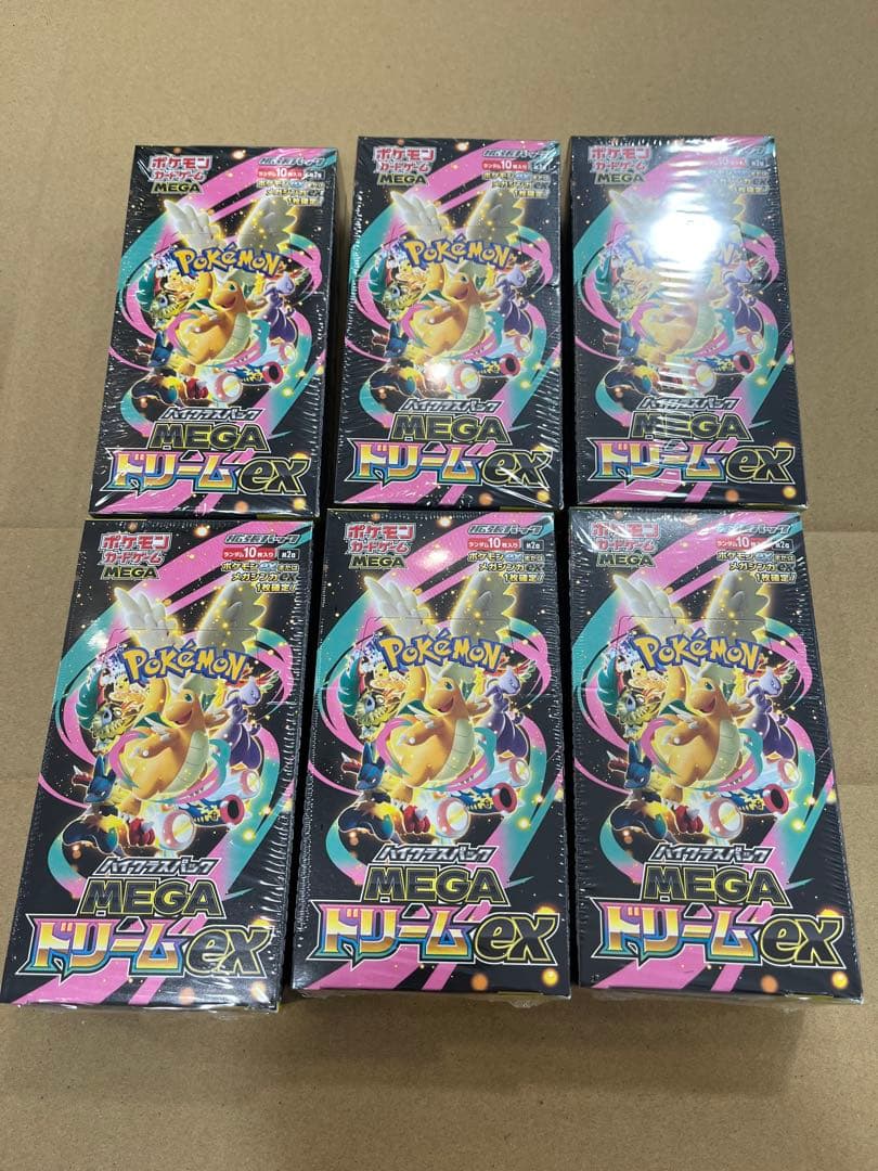 シュリンク付き】ポケモンカードMEGA ドリーム ex 6BOX