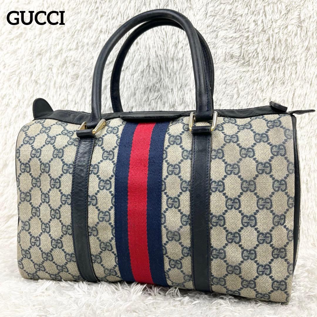 美品】オールドグッチ シェリーライン GGスプリーム ボストンバッグ