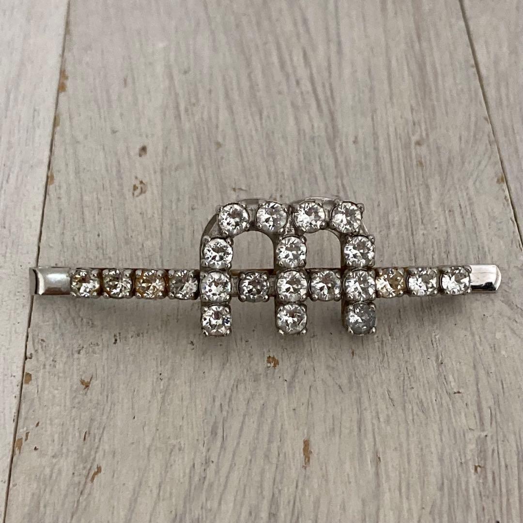 miu miu ミュウミュウ ヘアピン ラインストーン - メルカリ