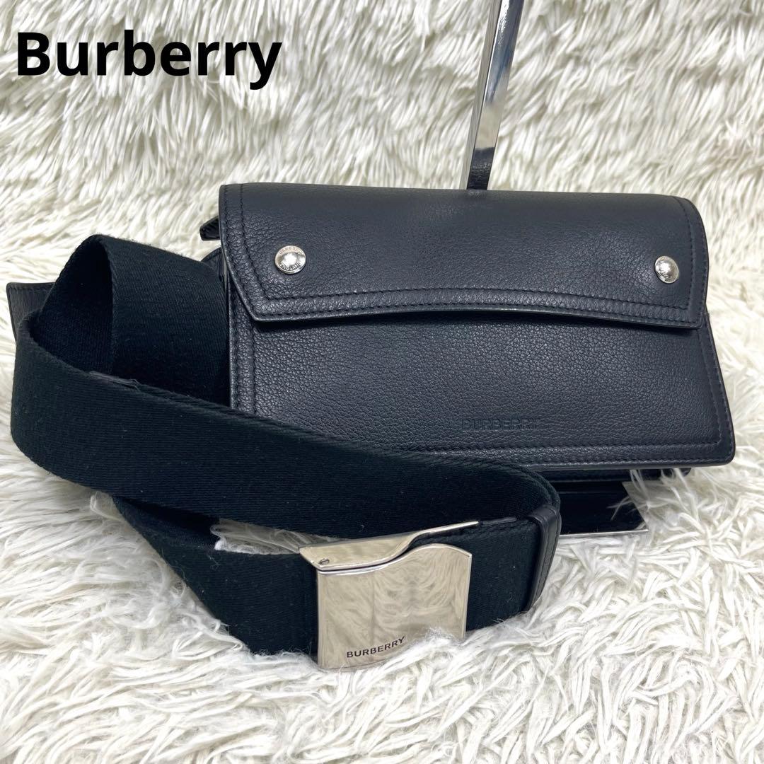 専用品‼️ BURBERRY バーバリー　ボディバッグ　ロゴ押し　オールレザー BURBERRY（バーバリー） BODY BAG ボディバッグ ナイロン レザー ロゴ