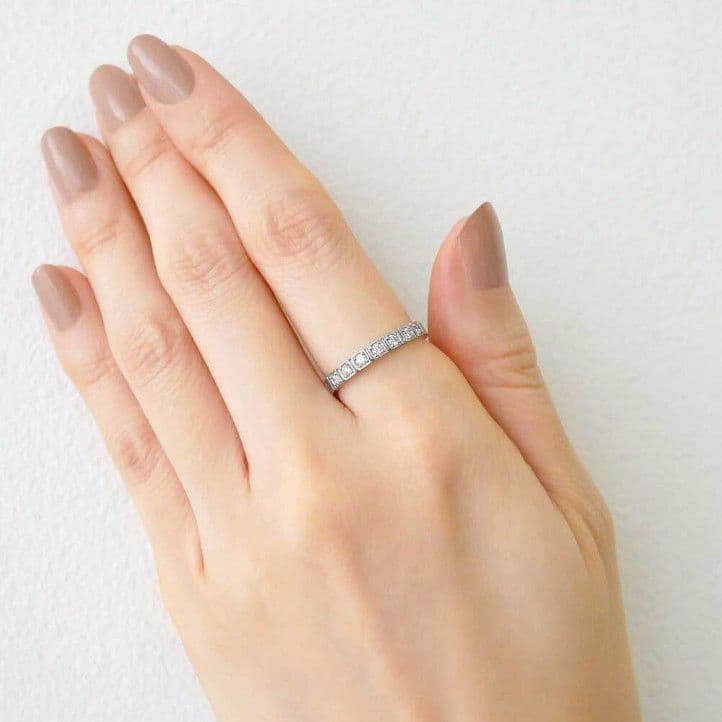 ヴァンドーム青山 K18 YG モダン ダイヤ ハーフエタニティ リング 10号