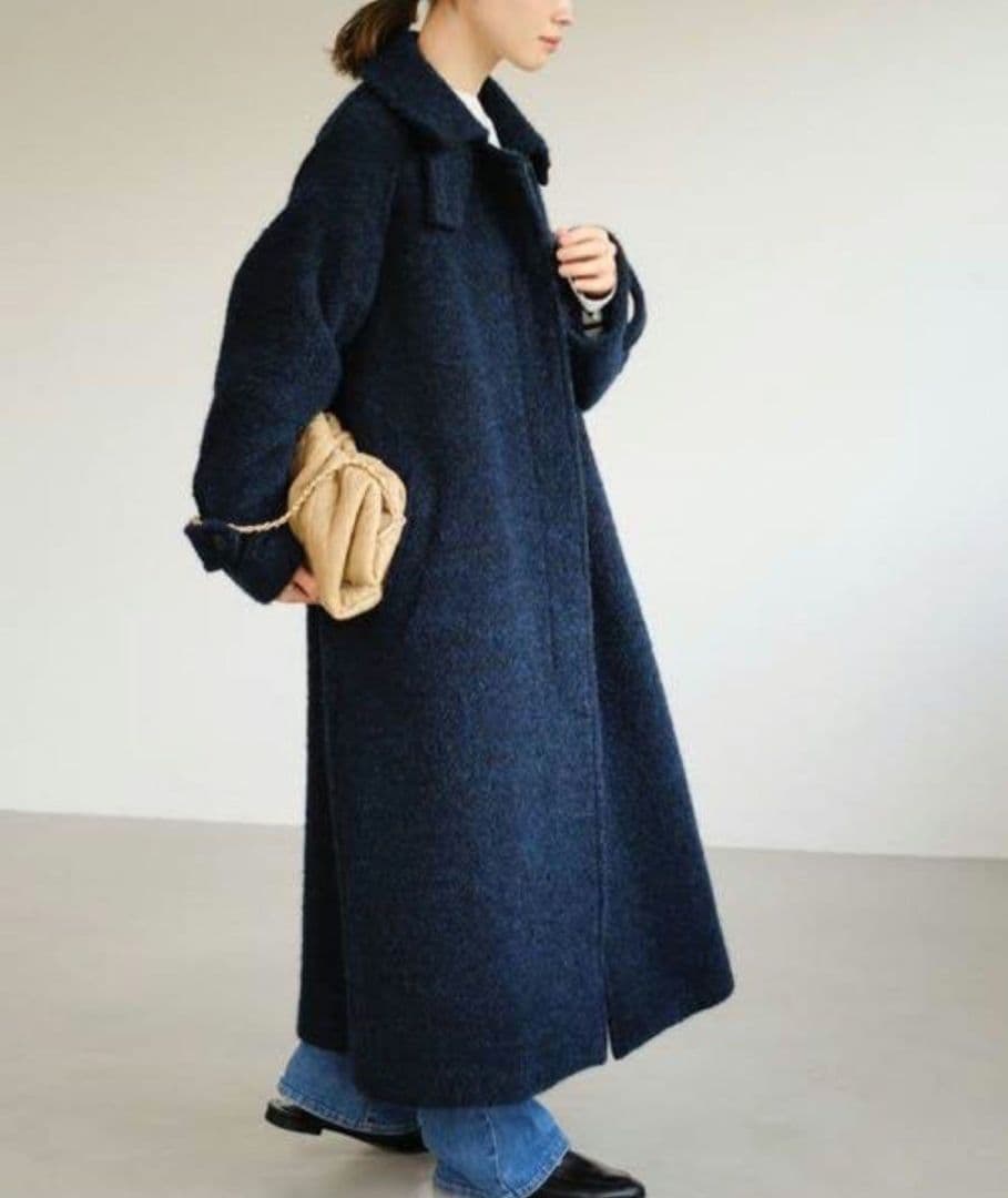 美品✨】フレームワーク ループツイードバルカラーコート 定価5.7千円