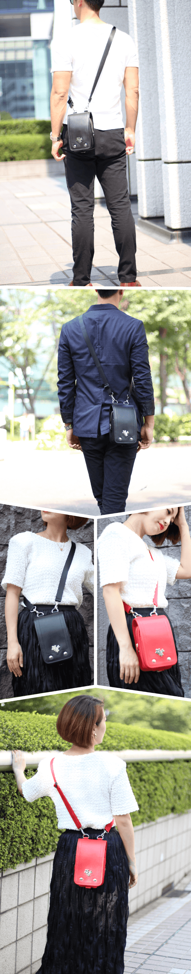 可愛くて大容量！SaKuRandoseruランドセル型3wayベルトポーチ