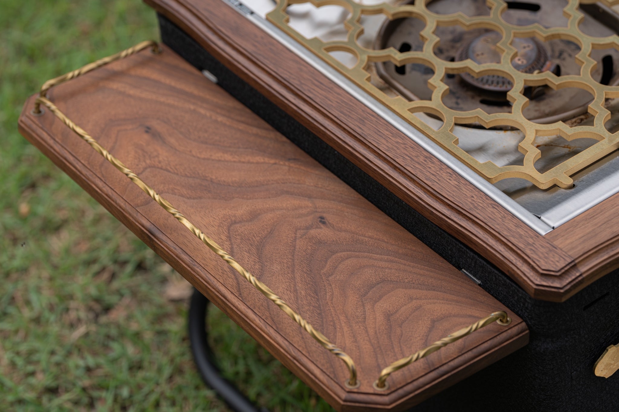 ウォルナット×真鍮【シェルフコンテナ25専用・サイドテーブル】簡単