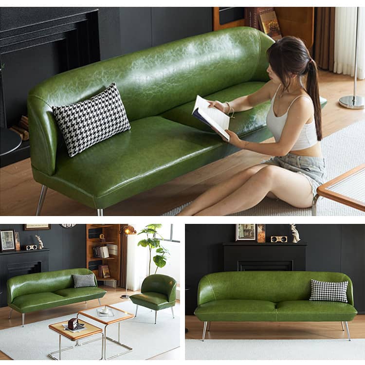 ソファ おしゃれ PUレザー 1人掛け 2人掛け 3人掛け スチール脚