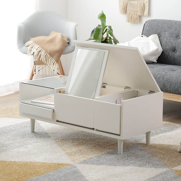 ドレッサーテーブル(ホワイト/ウォルナット/ナチュラル)ディスプレイ