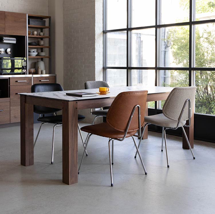 アボック ダイニングチェア 肘無 クロム脚 | 家具・インテリア通販