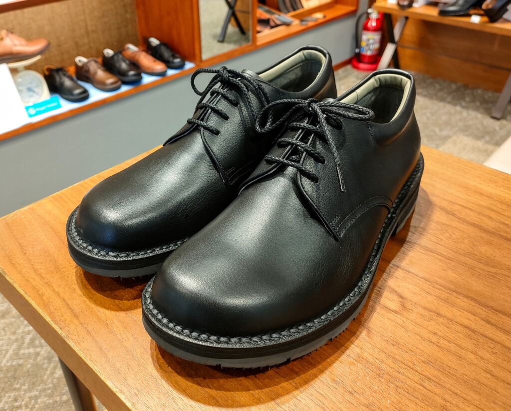 新品✨REGAL 革靴 プレーントゥ 厚底 レザー 26cm 深緑 14VR 高