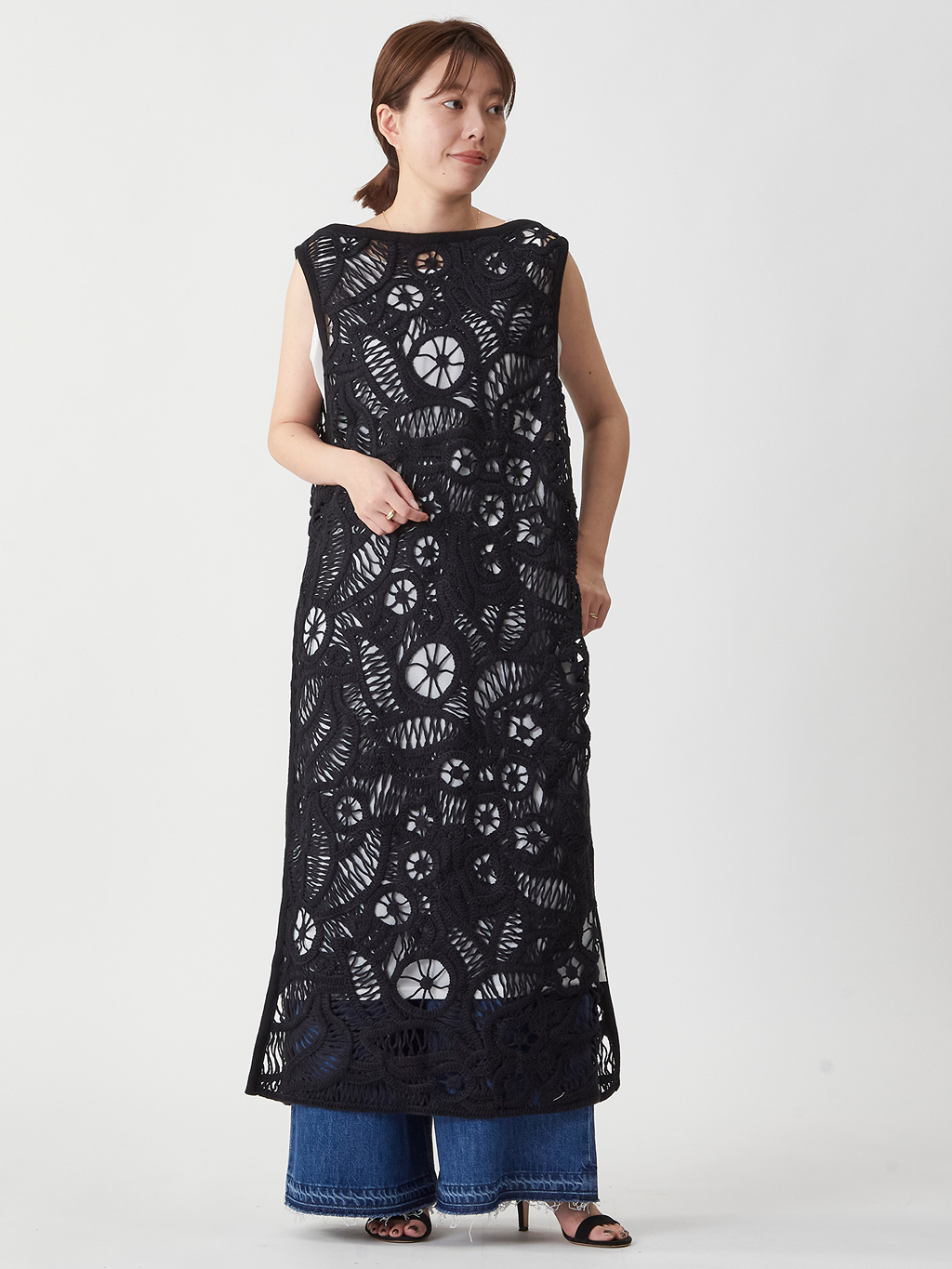 near.nippon (ニアー ニッポン)＞コード刺繍ワンピース （アンダー