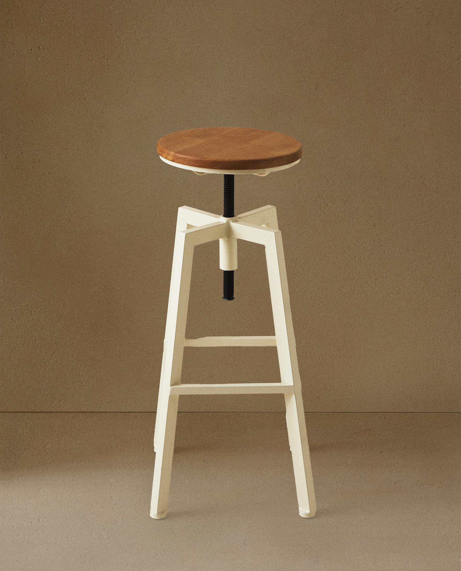 ウッド＆メタル 回転式ハイスツール | Zara Home 日本/Japan