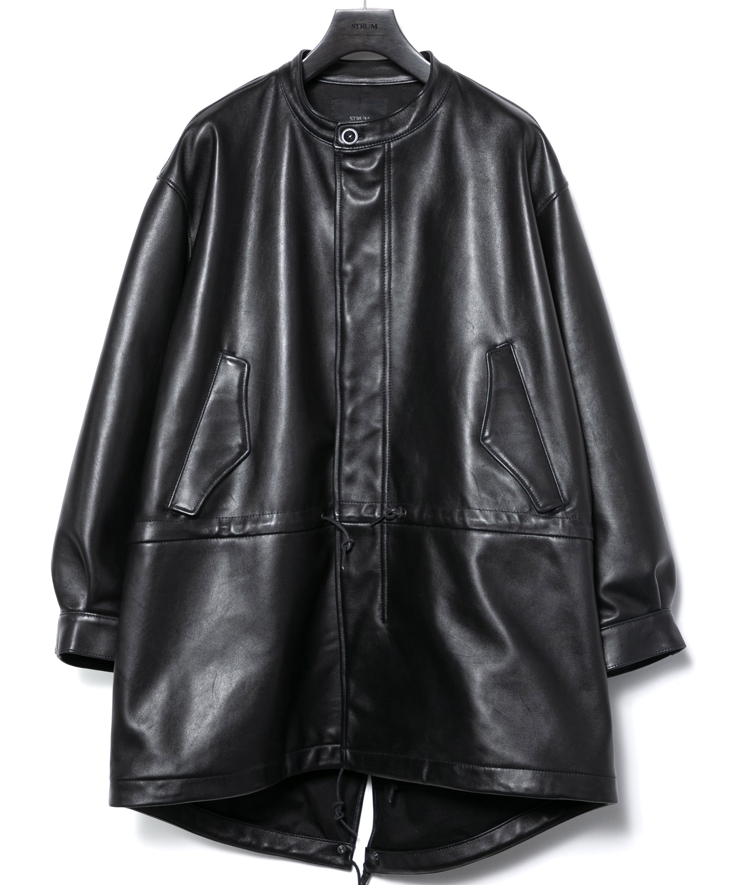 モンゴル ラム RUMBLE [DARK] フィッシュテールコート - BLACK – STRUM