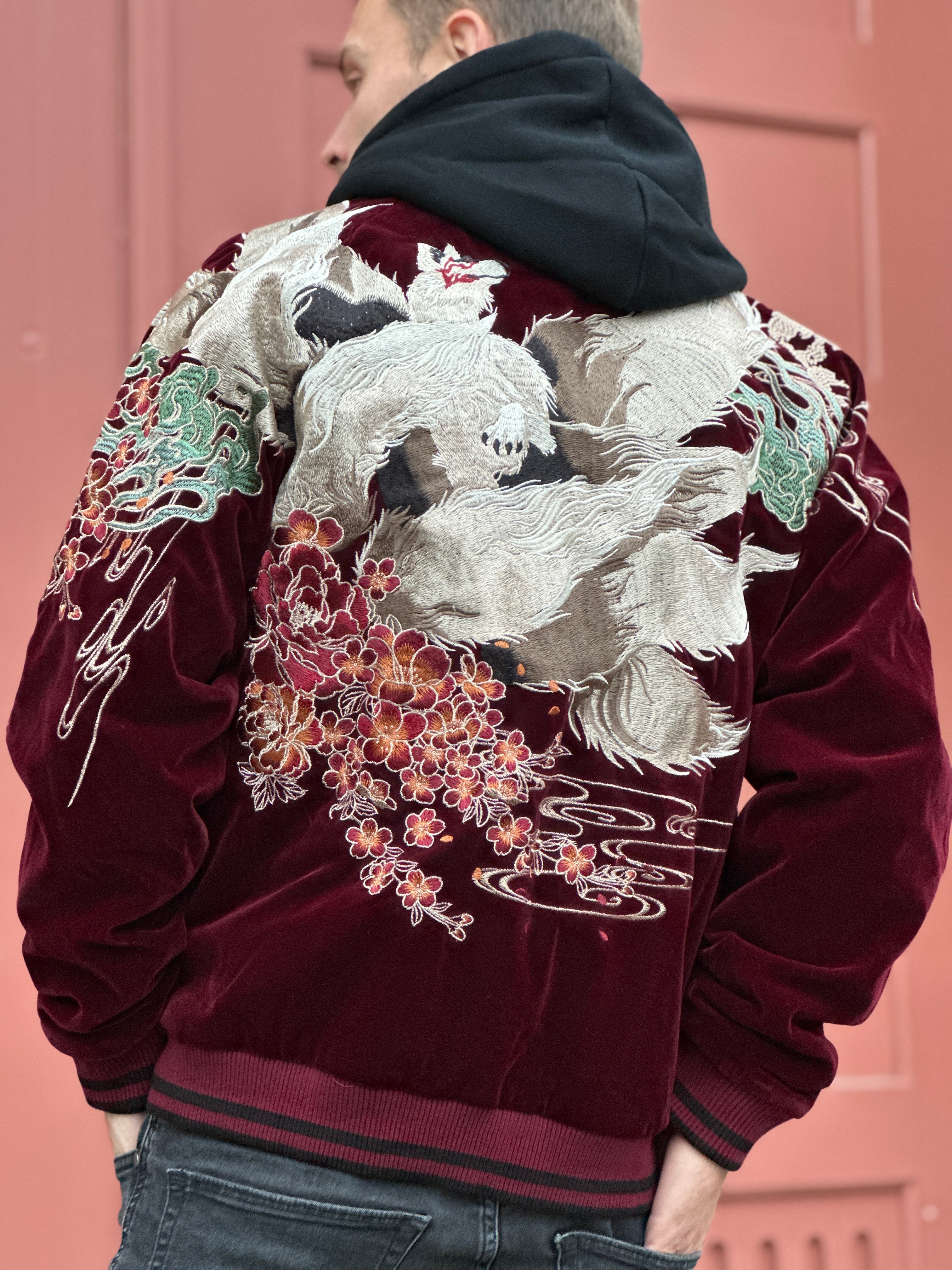 Embroidery Velvet Jacket - Nine Tail Fox – streetzen