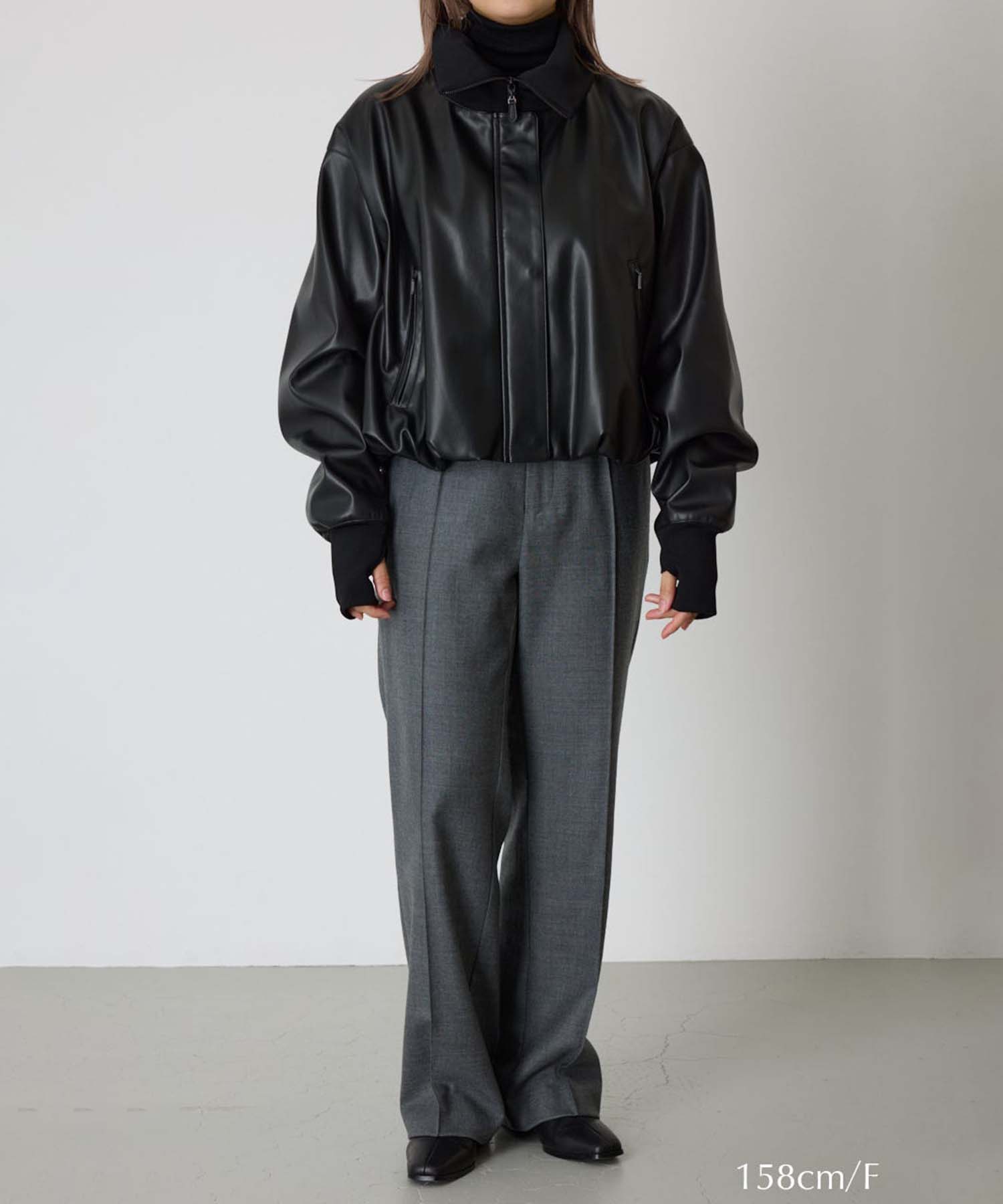 Synthetic leather short JK(FREE BLACK): RIM.ARK: WOMENS｜ STUDIOUS