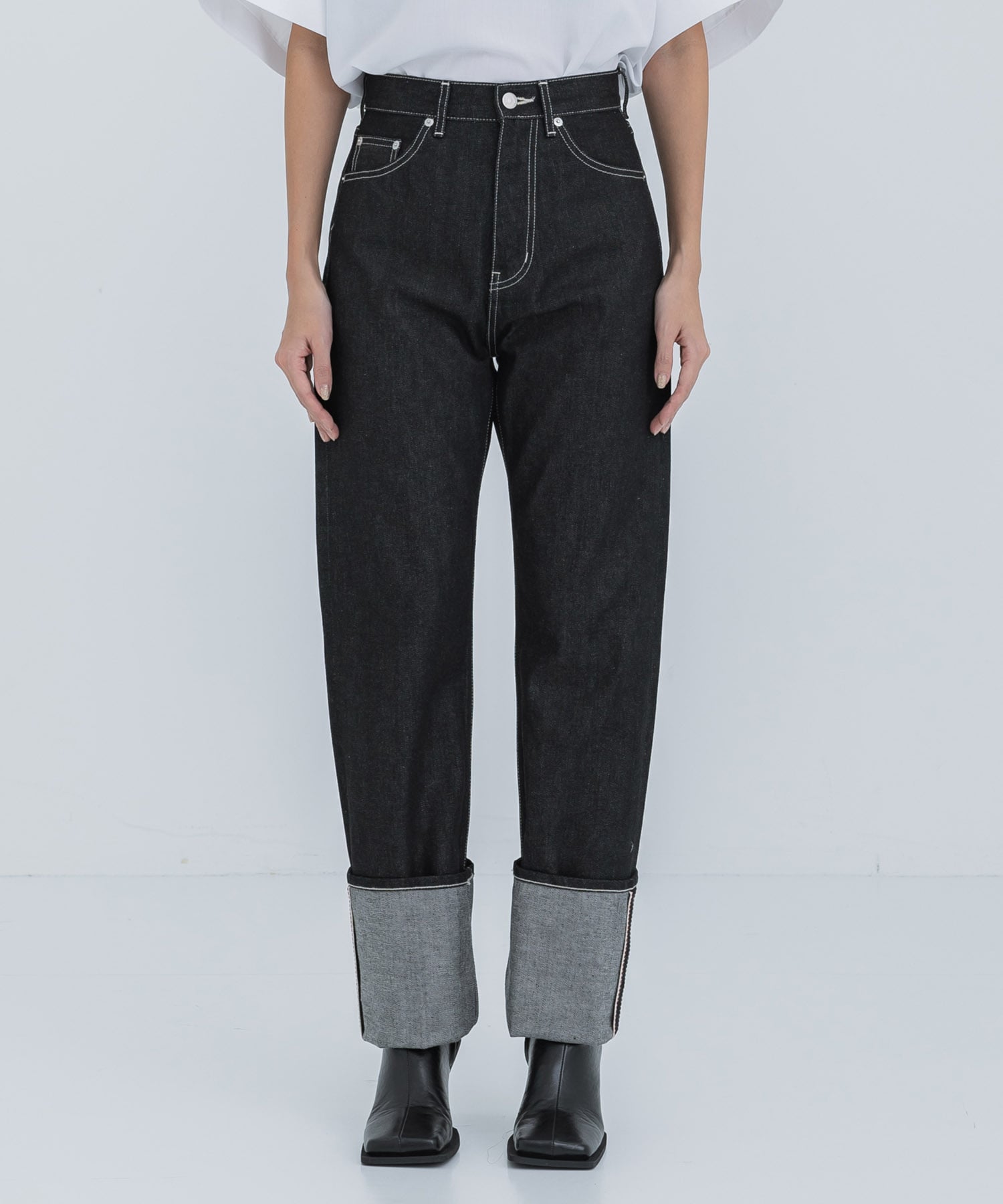 selvedge denim woman fits(36 BLACK): beautiful people: WOMENS