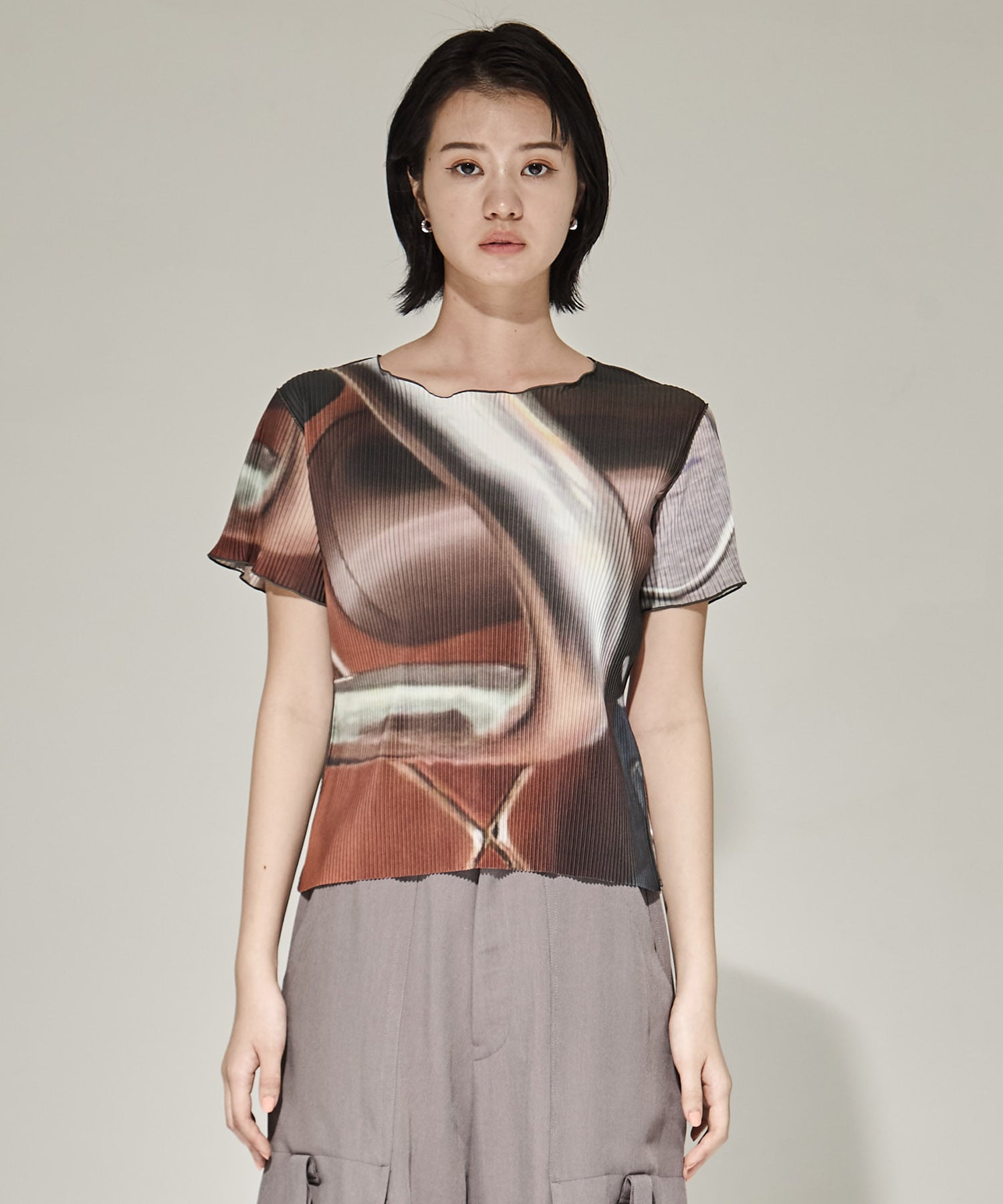 GRAPHIC WAVE TOP(FREE BROWN): kotohayokozawa: WOMENS｜ STUDIOUS