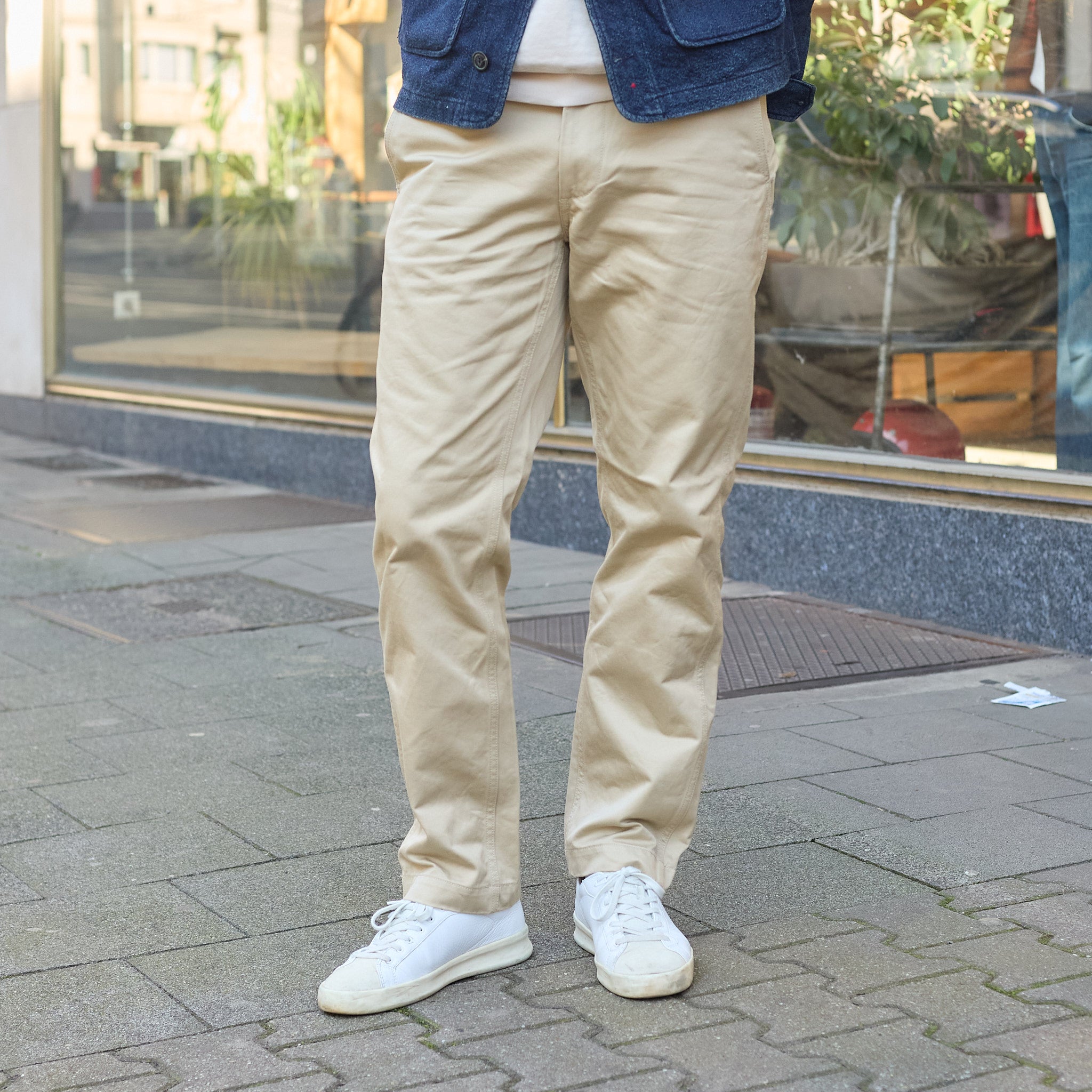 fob factory | f0514 narrow u.s. trousers - beige – stuf|f-official