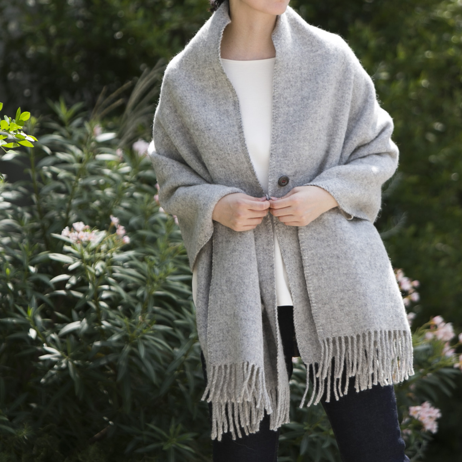 KLIPPAN/ベーシックウールストール ポケット付き -コートがわりにも