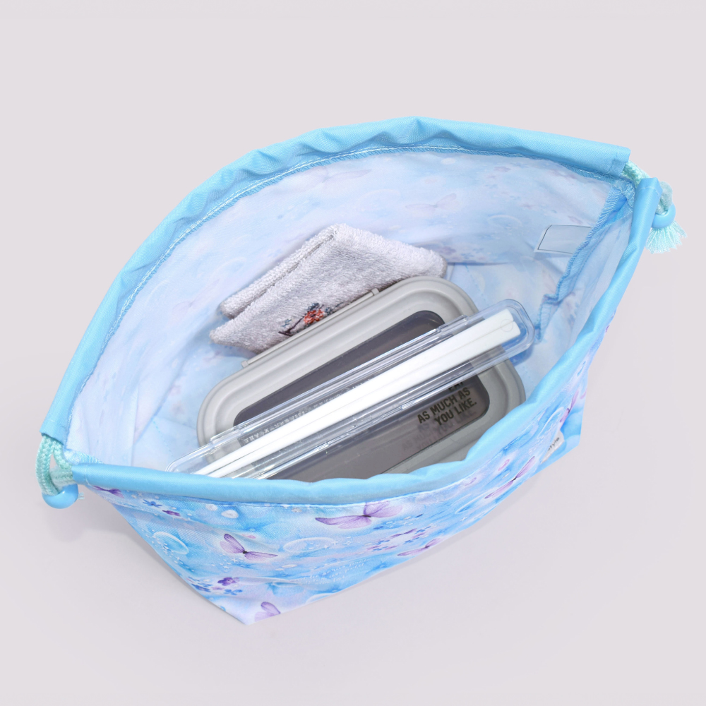 ゆうパケット対応 新登場 巾着 中 マチ有りお弁当袋 [2026春モデル] 撥